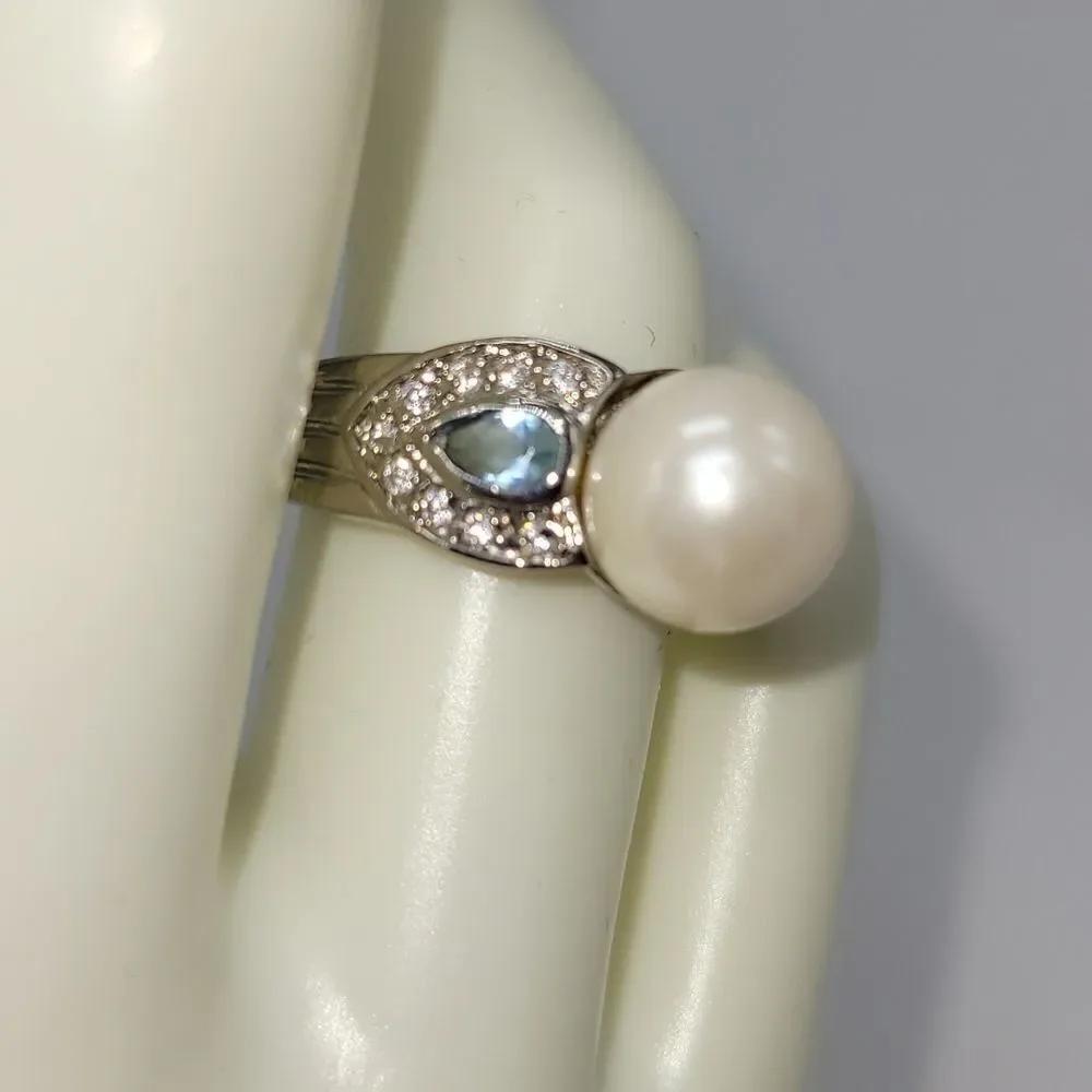 💜Premier Faux Pearl Ring Adjustable Size 7